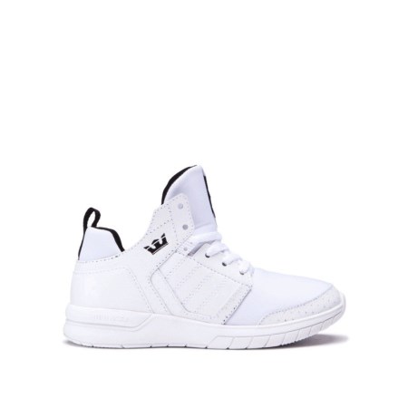 Supra Varsity Method Kids High Tops Shoes White UK 94OWJ